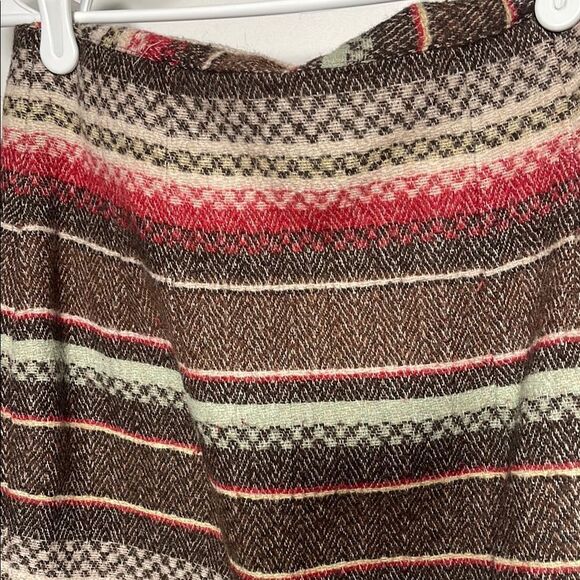 Red and Brown Mini Wrap Skirt for Casual Occasions - Picture 6 of 11